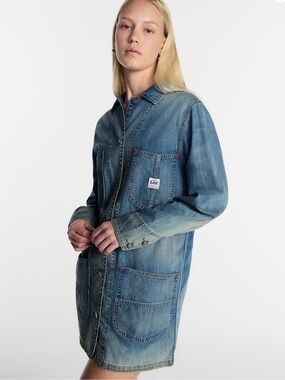 Kacey Lee Musgraves Women’s Denim Chore Long Sleeve Dress NWT